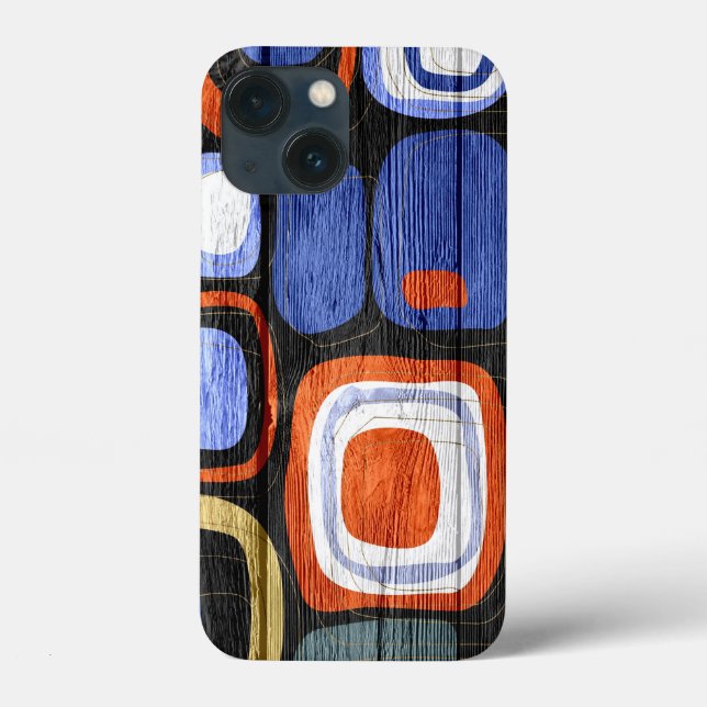 Modern Abstrakt Pastel Wood Se Fodral-Mate iPhone (Baksida)