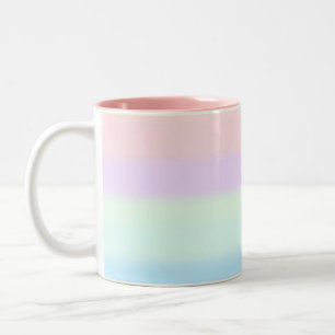 Modern Abstrakt Pastell Färgglad Gradient Två-Tonad Mugg