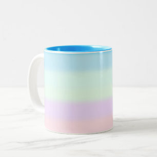 Modern Abstrakt Pastell Flerfärgad Gradient Två-T Två-Tonad Mugg