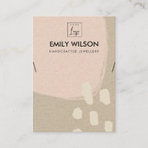 MODERN ABSTRAKT PEACH KRAFT NECKLACE VISNING