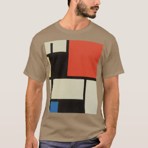 Modern Abstrakt Pebble med mondrisk sammansättning T Shirt