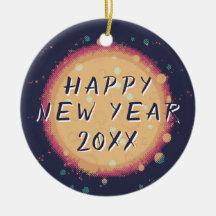 Modern Abstrakt Planet Gott nytt år 2023