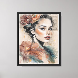 "Modern Abstrakt Porträtt Canvas