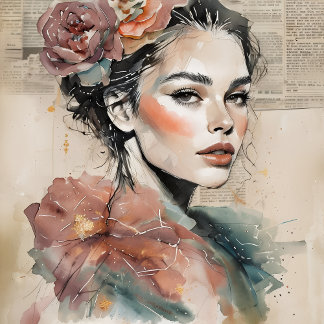 "Modern Abstrakt Porträtt Canvas