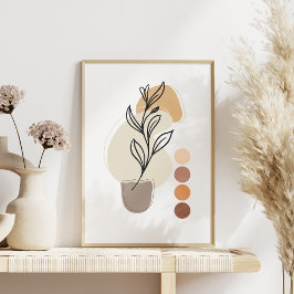 Modern Abstrakt Poster, Contemporary, Elegant Boho Poster