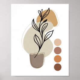 Modern Abstrakt Poster, Contemporary, Elegant Boho Poster