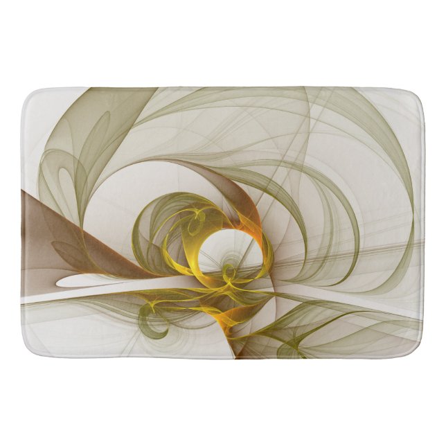 Modern Abstrakt Precious Metall Färg Fractal Badrumsmatta (Framsidan)