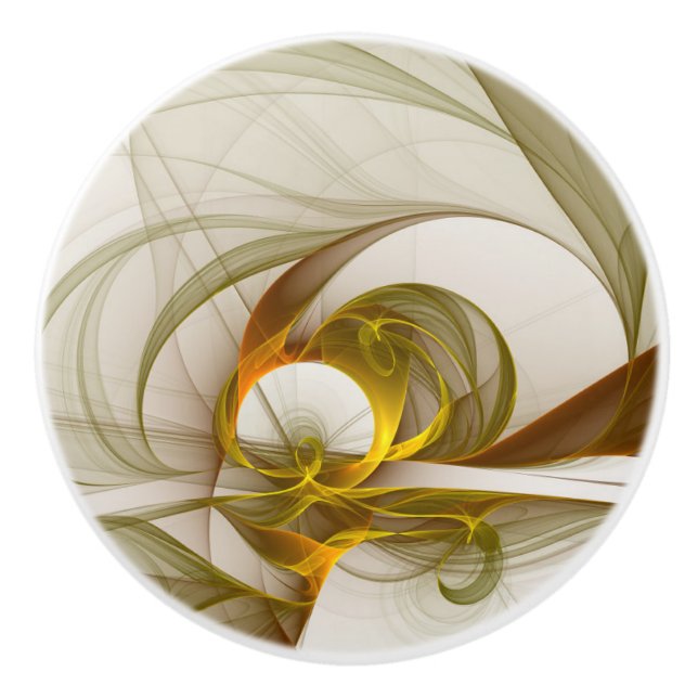 Modern Abstrakt Precious Metall Färg Fractal Knopp (Framsidan)