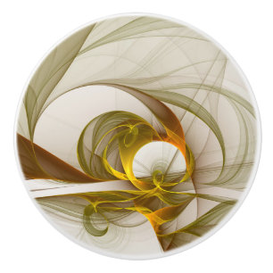 Modern Abstrakt Precious Metall Färg Fractal Knopp