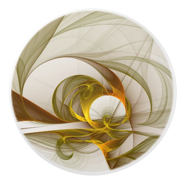 Modern Abstrakt Precious Metall Färg Fractal Knopp (Framsidan)