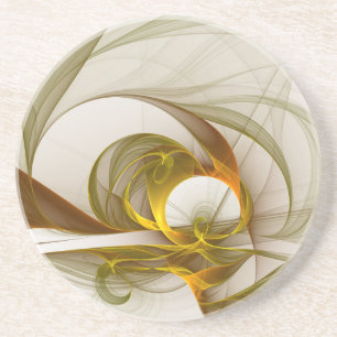 Modern Abstrakt Precious Metall Färg Fractal Underlägg