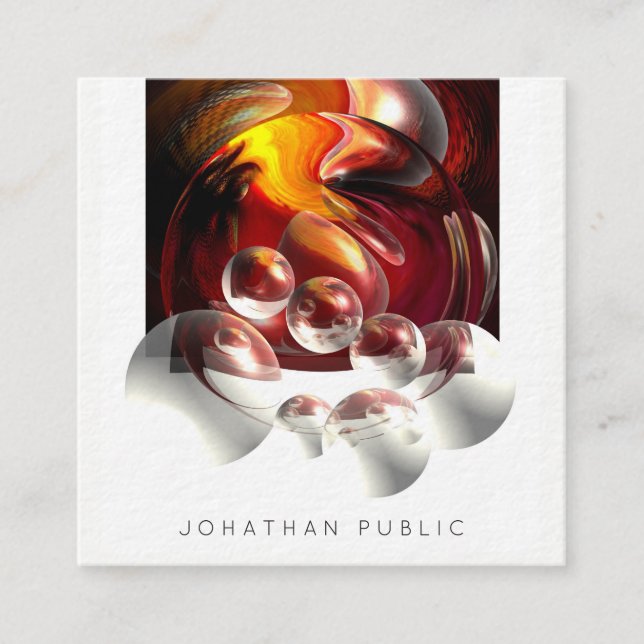 Modern Abstrakt Professionell Artwork Thick Luxury Fyrkantigt Visitkort (Framsida)