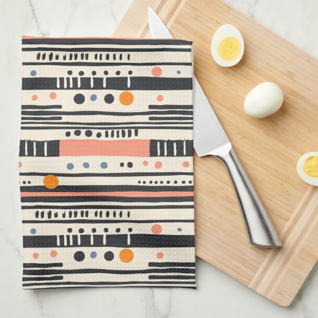 Modern Abstrakt Rand Kitchen Towel Kökshandduk (Vikt i Fjärdedel)