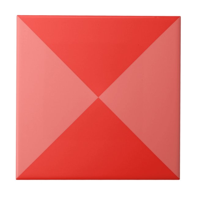 Modern Abstrakt Red Geometric Triangle Mönster Kakelplatta (Framsidan)