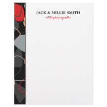 Modern Abstrakt Red, Grått och Black Important Let