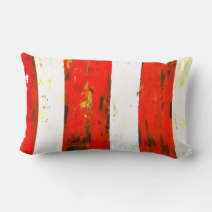 Modern Abstrakt Red, White and Blue-liknande Lumbarkudde