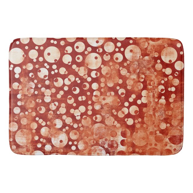 Modern Abstrakt Red White Bubles mönstrad Badrumsmatta (Framsidan)