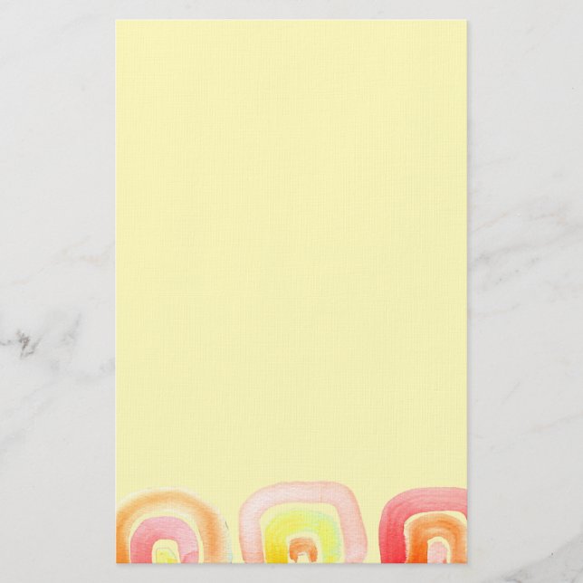 Modern abstrakt regnbågsfärg brevpapper (Framsida)