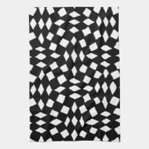 Modern Abstrakt Retro Black White Checker Mönster