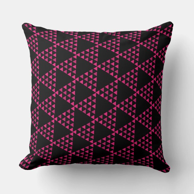 modern abstrakt retro geometrisk svart mitten av s kudde (Framsida)