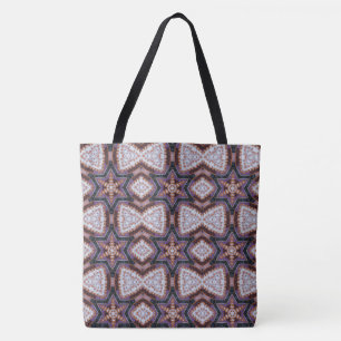 MODERN-abstrakt rita i djupt blåbrun Tote Bag Tygkasse