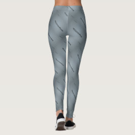 MODERN abstrakt rita i vitt grått svart Leggings