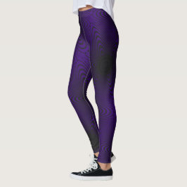 MODERN-abstrakt rita in-black-deep-lila-mosaic Leggings