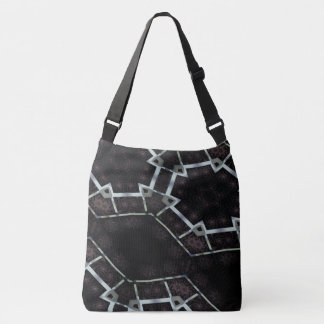 MODERN-abstrakt, rita in-black-grått Axelväska