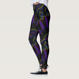 MODERN-abstrakt rita in-black-light-lila-mosaic Leggings