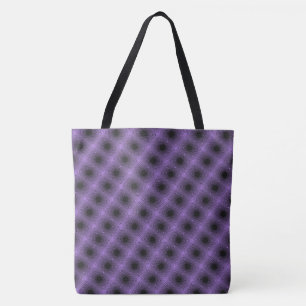 MODERN-abstrakt rita in-black-lila-mosaic Tygkasse
