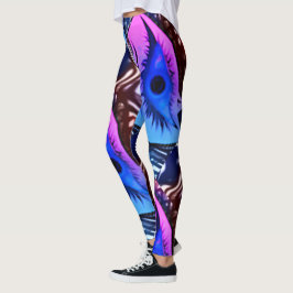MODERN-abstrakt rita in blue-lila-rosa-mosaic Leggings