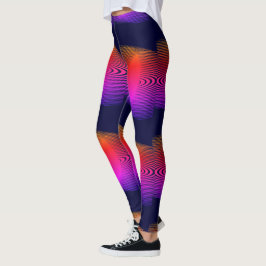 MODERN-abstrakt rita in-deep-blue-rosa-mosaic Leggings