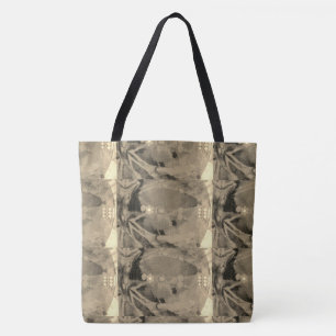 MODERN-abstrakt rita in light-brun-guld-black - Tygkasse