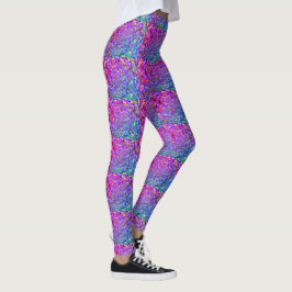MODERN-abstrakt rita in light-rosa-lila-blue Leggings