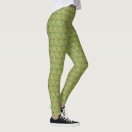 MODERN abstrakt Ritar in light gult Leggings