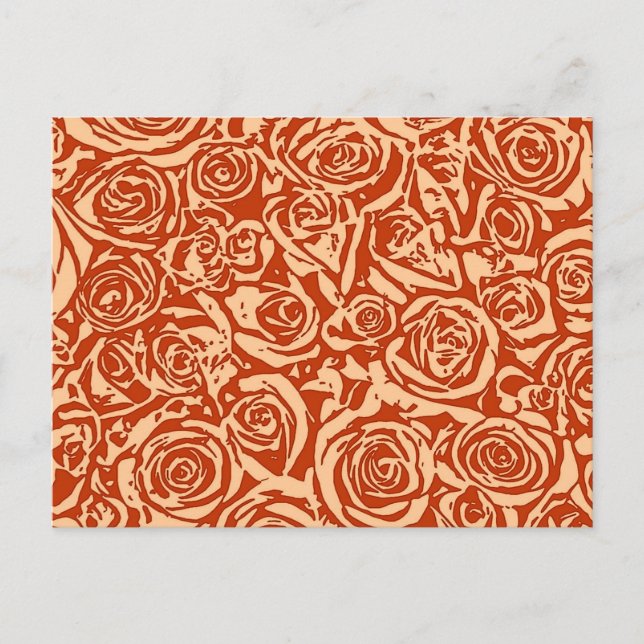 Modern Abstrakt Ro Mönster, Mandarin-Orangen Vykort (Framsida)