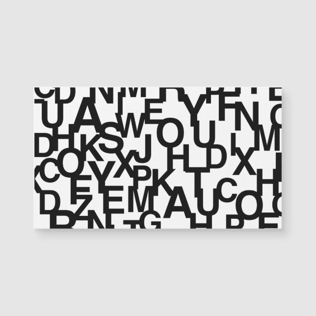 Modern, abstrakt, rörig mönster med brev (Framsida)