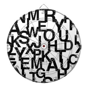 Modern, abstrakt, rörig mönster med brev darttavla