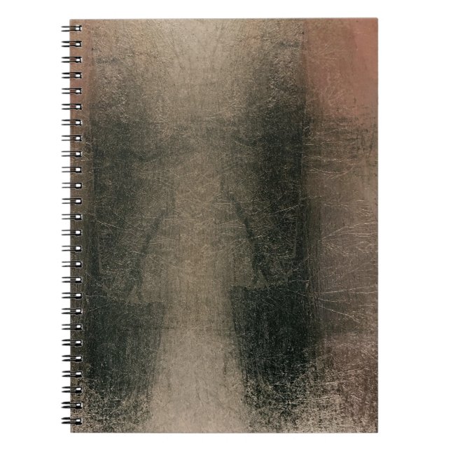 Modern Abstrakt Rosa Black Guld Grunge Anteckningsbok (Framsidan)