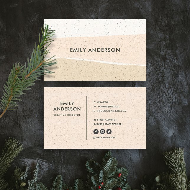 MODERN ABSTRAKT  ROSA CERAMIC STRUKTUR VÅGAR VISITKORT (Skapare uppladdad)