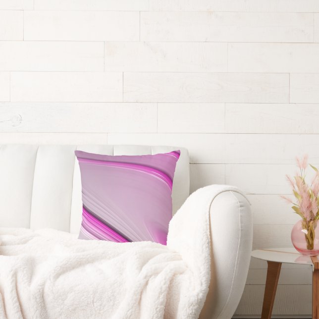 Modern Abstrakt Rosa Fractal Kudde (Soffa)