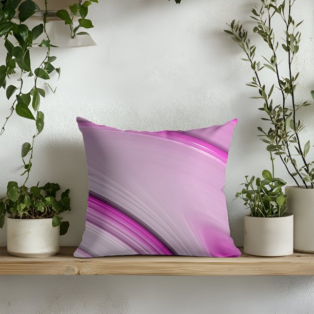 Modern Abstrakt Rosa Fraktal Kudde (Skapare uppladdad)