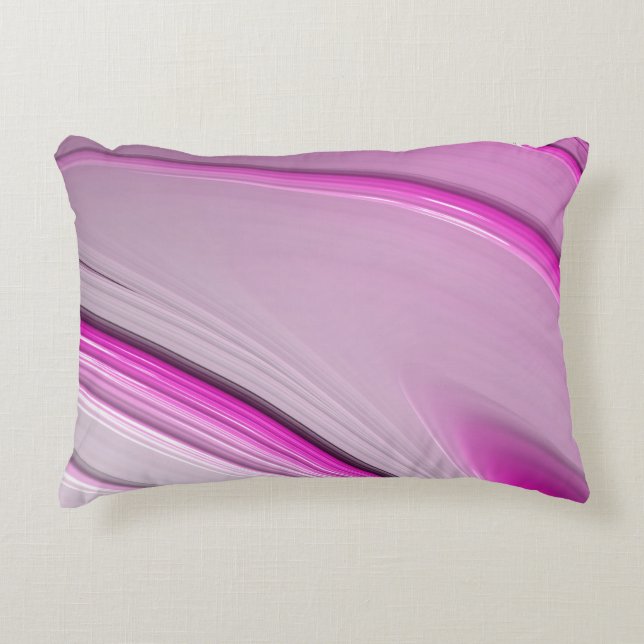 Modern Abstrakt Rosa Fraktal Prydnadskudde (Framsidan)