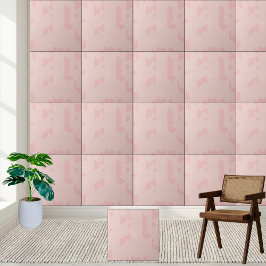 Modern Abstrakt Rosa Geometric Kakelplatta