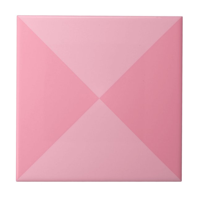 Modern Abstrakt Rosa Geometric Triangle Mönster Kakelplatta (Framsidan)