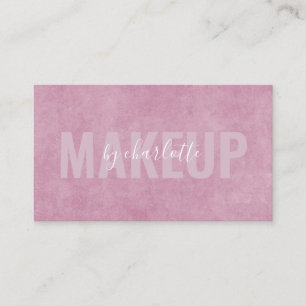Modern Abstrakt Rosa Makeup Artist Beauty Visitkort