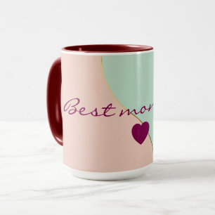 Modern Abstrakt Rosa Mint Kollektion Mugg