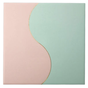 Modern Abstrakt Rosa Mintgrön Kollektion Kakelplatta