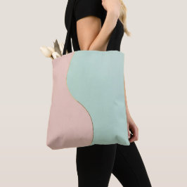 Modern Abstrakt Rosa Mintgrön Kollektion Tygkasse