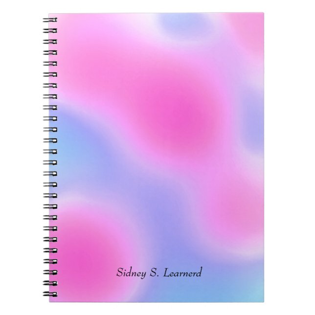 Modern Abstrakt Rosa och Lila Anteckningsbok (Framsidan)